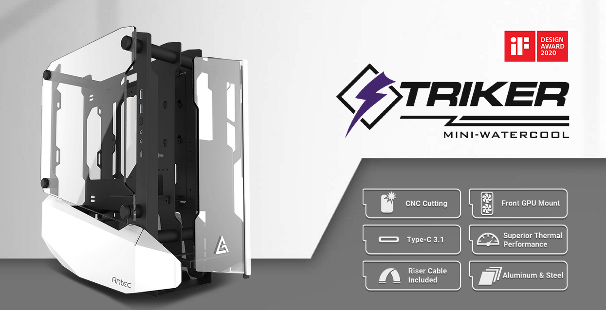  Antec Striker (Mini ITX Watercool Case/Màu trắng - đen) giới thiệu